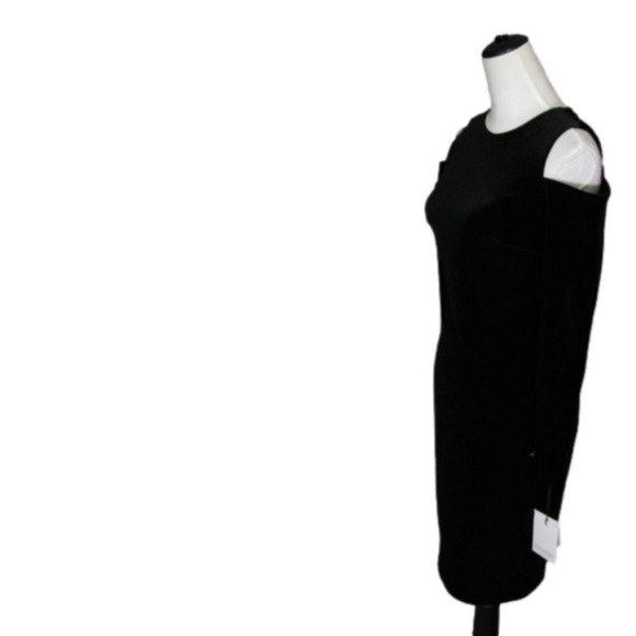 New Calvin Klein Black Cold Shoulder Dress Size 2 - Picture 4 of 5